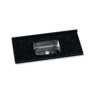 PIA MARMORIT SINTETICO 1,20 CUBA INOX PRETA - LUXO ISOMARMORE S/VALVULA - 928356 - 1209/A